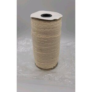 Vintage 200 Yds  3/8 in Stretch Lace Trim Binding Ivory NOS Spool Sewing Crafts